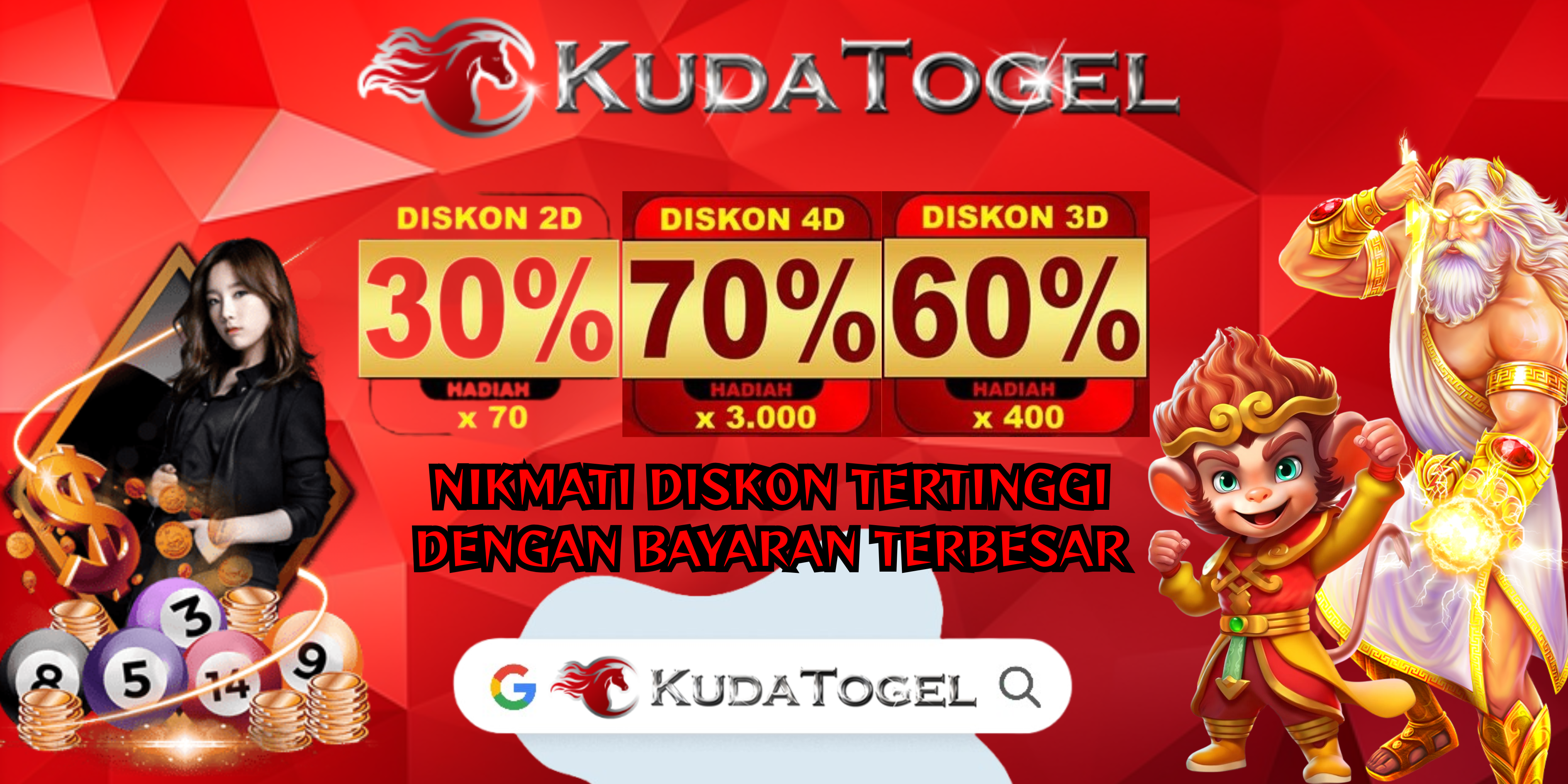 KudaTogel: Bonus New Member 100% & Turnover Kecil 3–8x